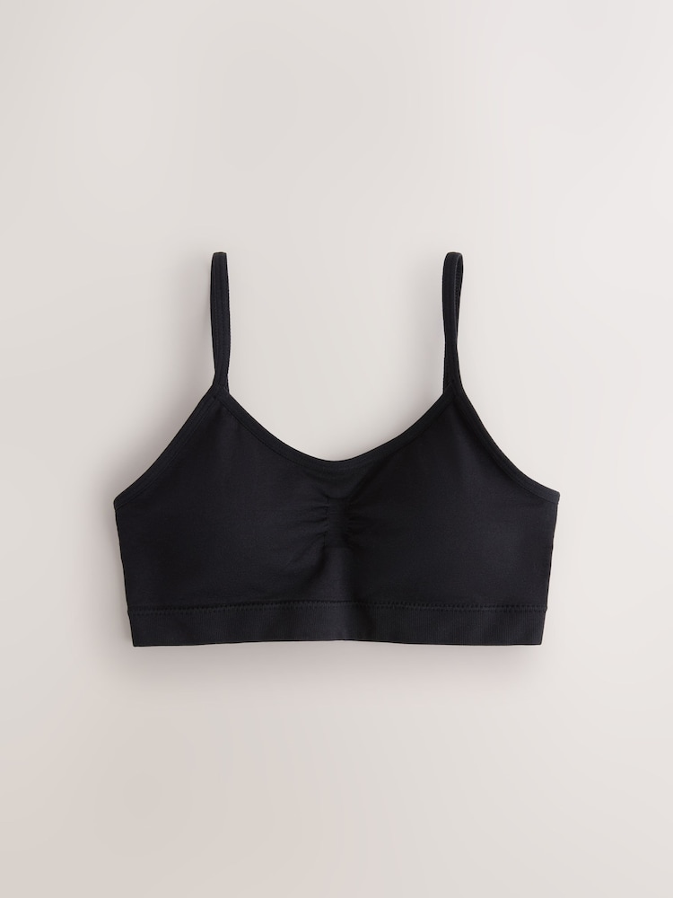 Black Seam Free Crop Tops 2 Pack (7-16yrs) - Image 2 of 5