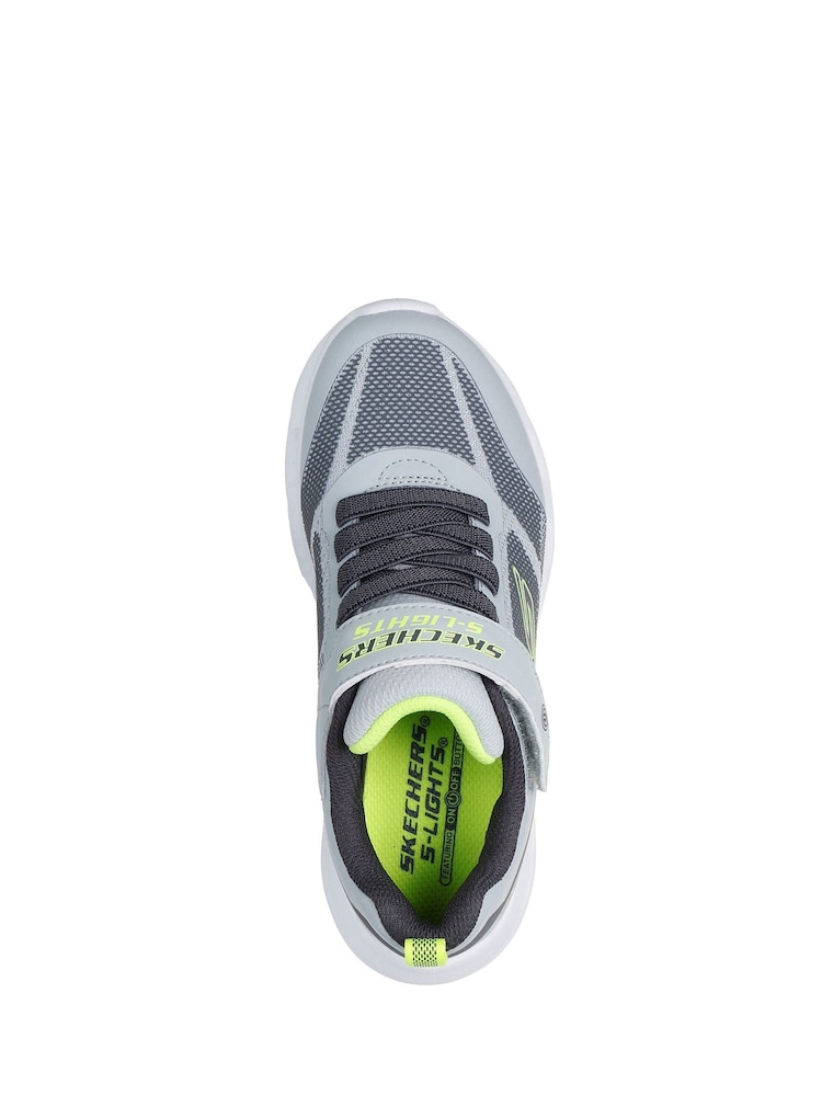 Skechers Grey Glide Step Lights Trainers - Image 3 of 3