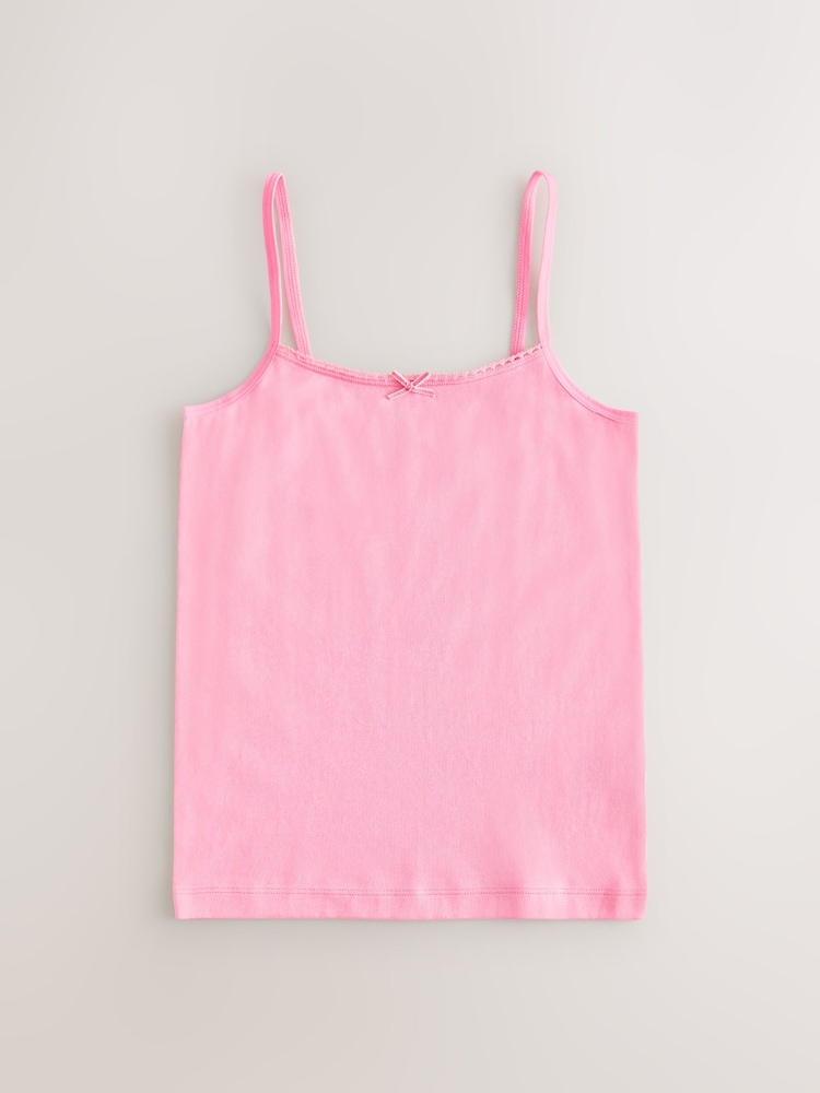 Pink/Orange Cami Vests 5 Pack (1.5-16yrs) - Image 2 of 9