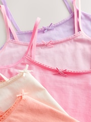 Pink/Orange Cami Vests 5 Pack (1.5-16yrs) - Image 8 of 9