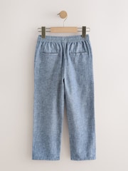 Blue Linen Blend Pull On Trousers (3-16yrs) - Image 6 of 8
