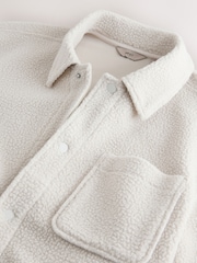 Ecru White Fleece Shacket - Image 10 of 10