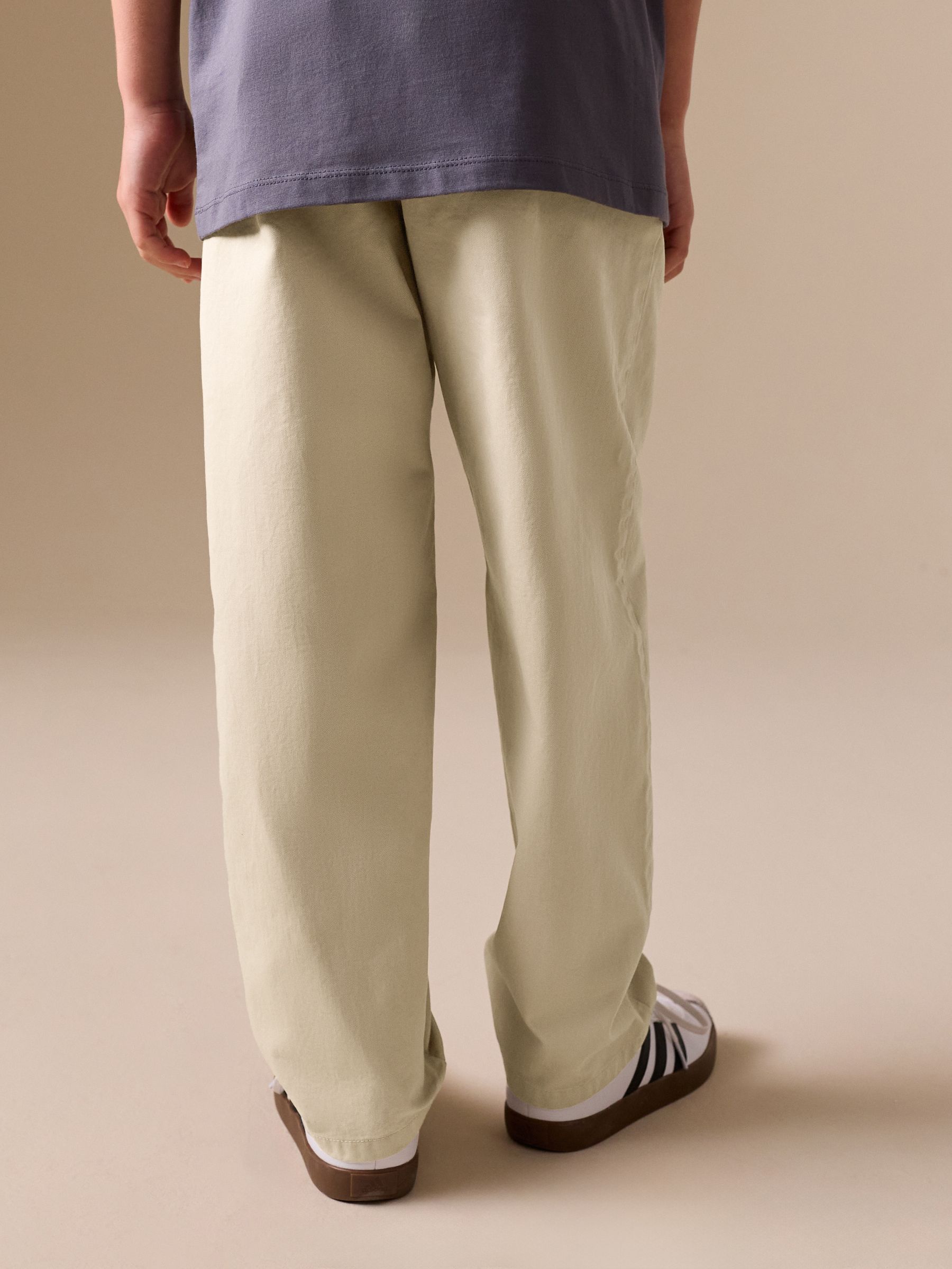 Buy Stone Hybrid Waist Chino Trousers (3-16yrs) from Next USA