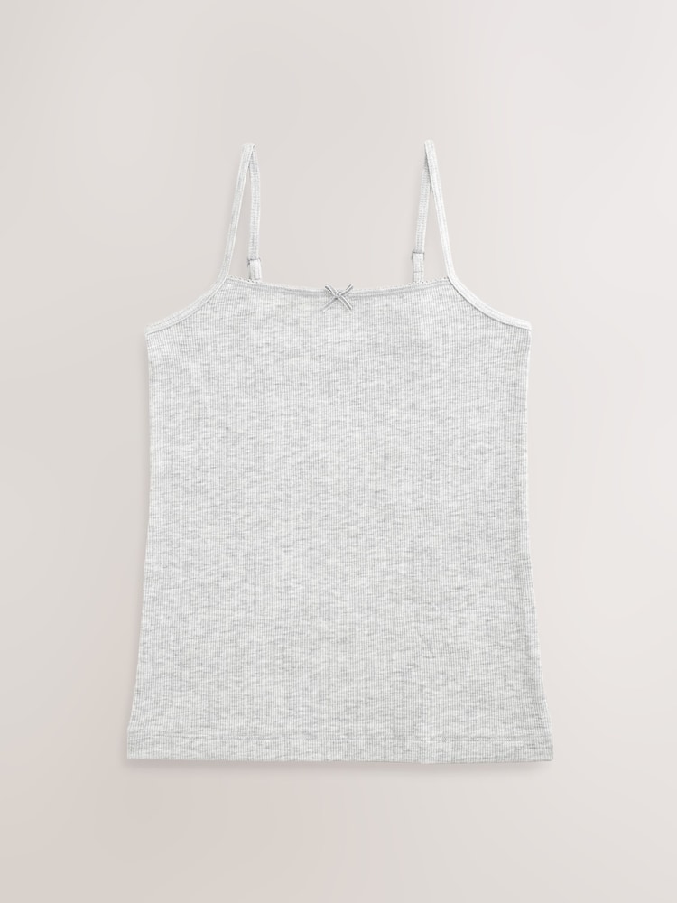 Black/White/Grey Camisoles 3 Pack (1.5-16yrs) - Image 2 of 6 Black/White/Grey Camisoles 3 Pack (1.5-16yrs) - Image 2 of 6