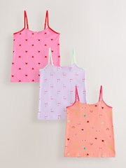 Pink Printed Fruit Cami Vests 3 Pack (1.5-16yrs) - Image 1 of 7