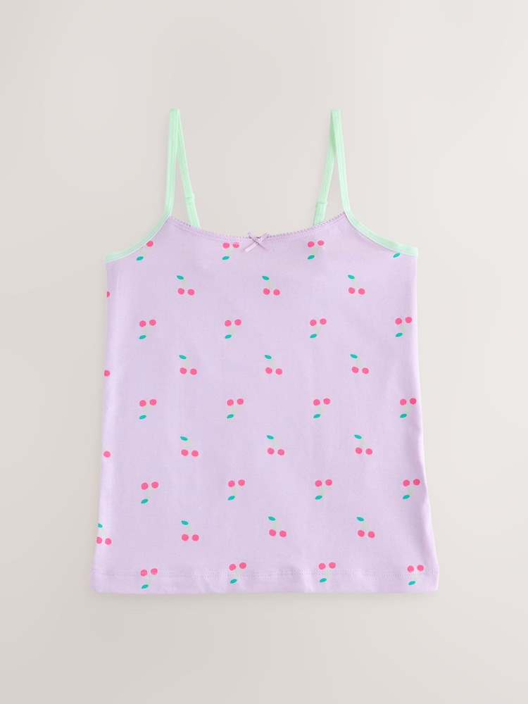 Pink Printed Fruit Cami Vests 3 Pack (1.5-16yrs) - Image 2 of 7