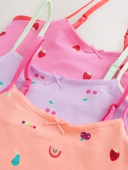 Pink Printed Fruit Cami Vests 3 Pack (1.5-16yrs) - Image 6 of 7