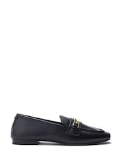 Moda in Pelle Earley Square Toe Snaffle Black Loafers - Image 1 of 4