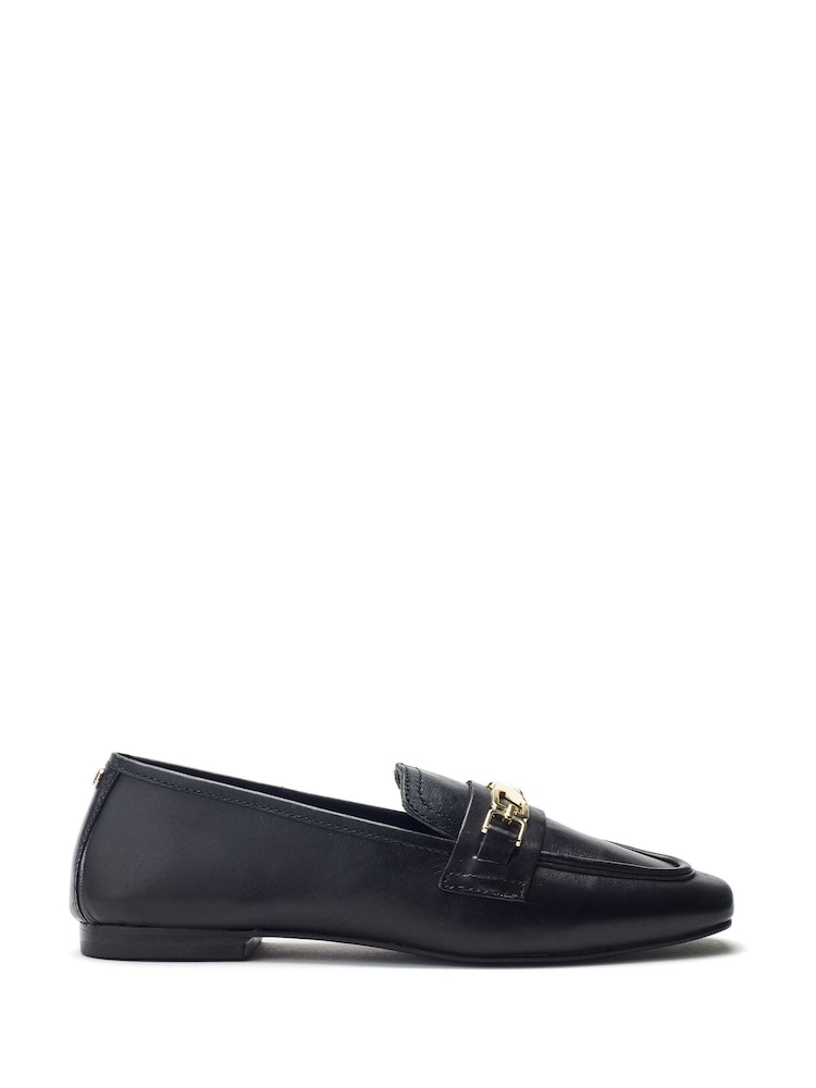 Moda in Pelle Earley Square Toe Snaffle Black Loafers - Image 1 of 4