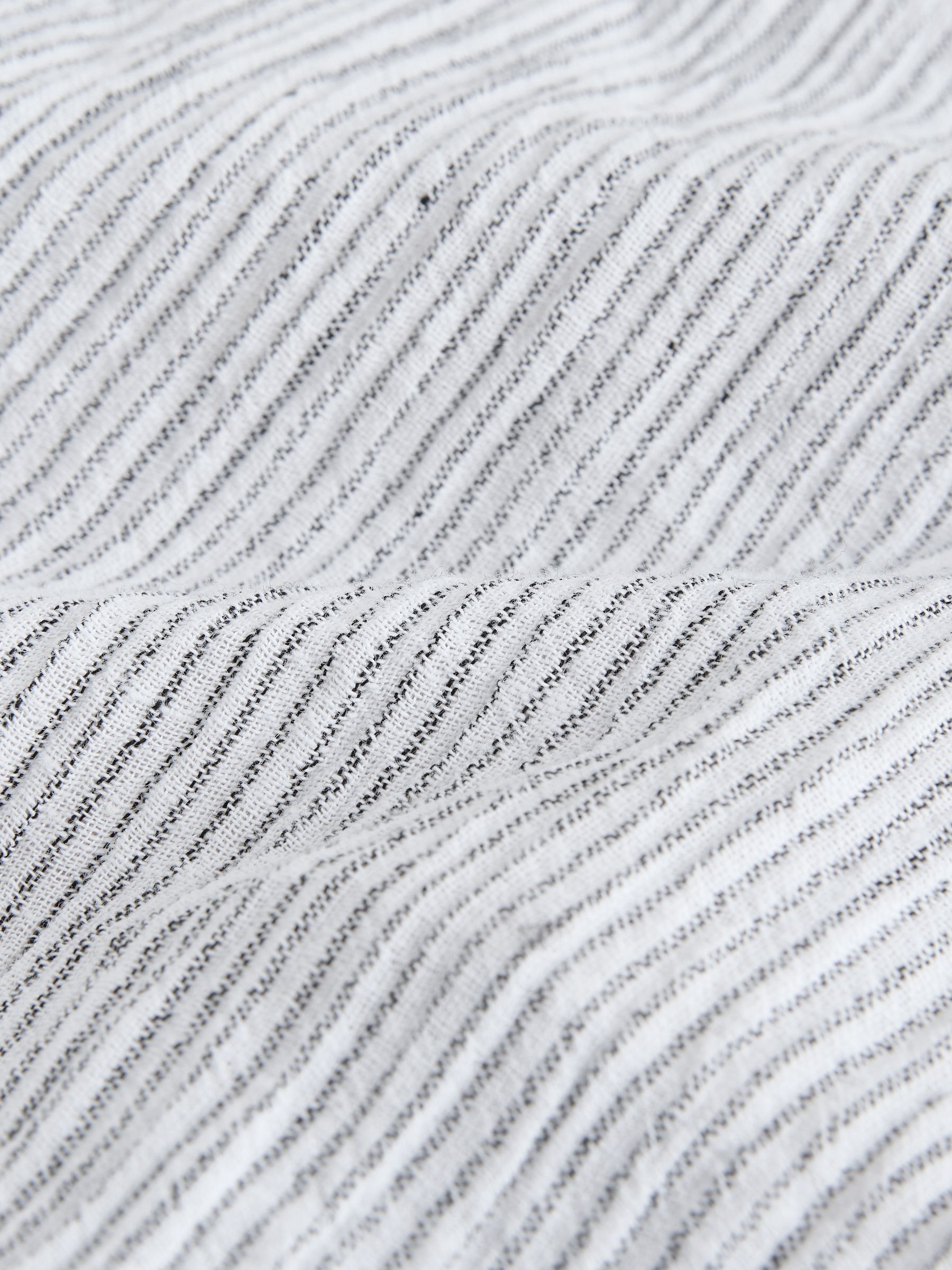Buy White/Grey Stripe Textured Shorts with Linen from Next USA
