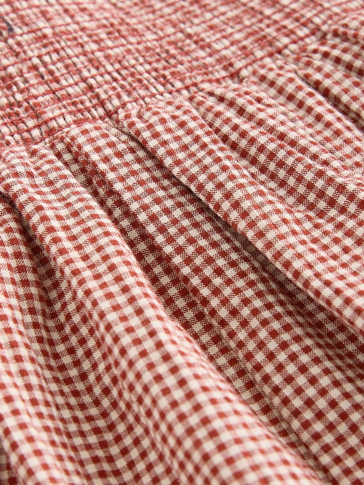 Red Drop Waist Gingham Maxi Skirt - Image 8 of 8 Red Drop Waist Gingham Maxi Skirt - Image 8 of 8
