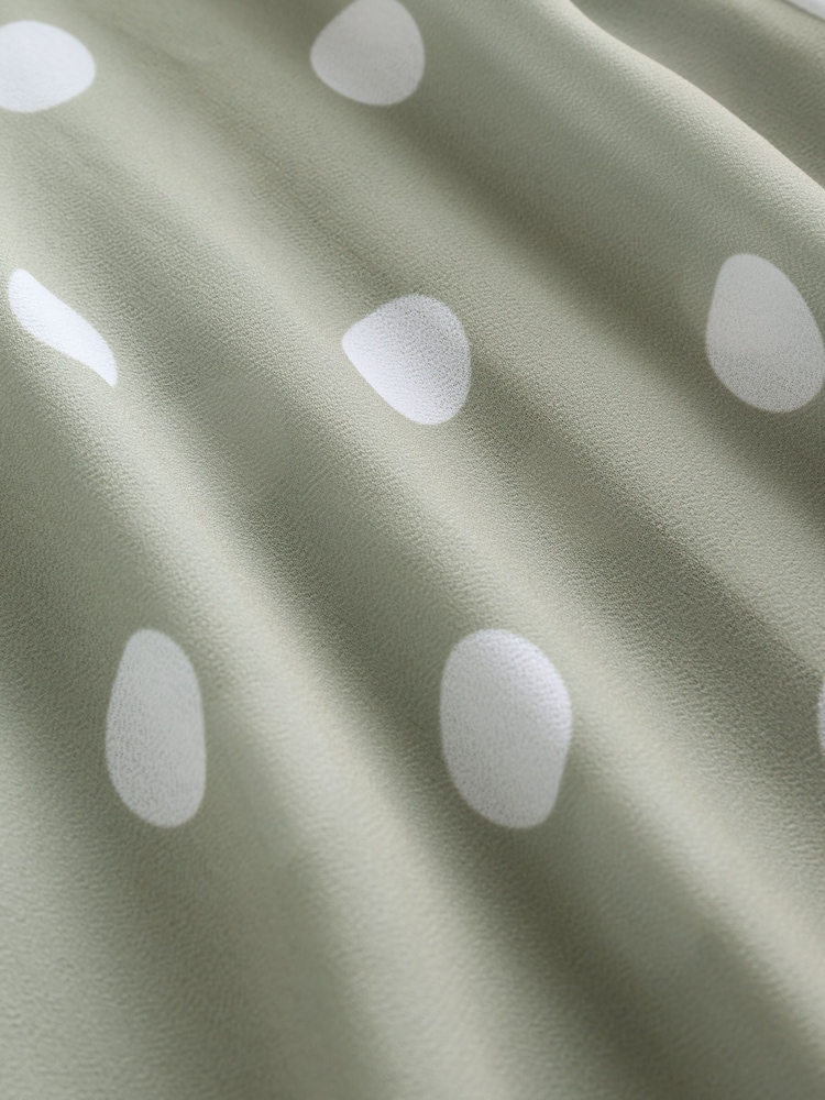 Sage Green Spot - Godet Midi Skirt - Picha 9 kati ya 9