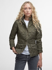 Barbour® Olive Green Flyweight Cavarly Quilted Jacket - Image 1 of 6