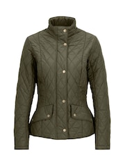 Barbour® Olive Green Flyweight Cavarly Quilted Jacket - Image 8 of 9