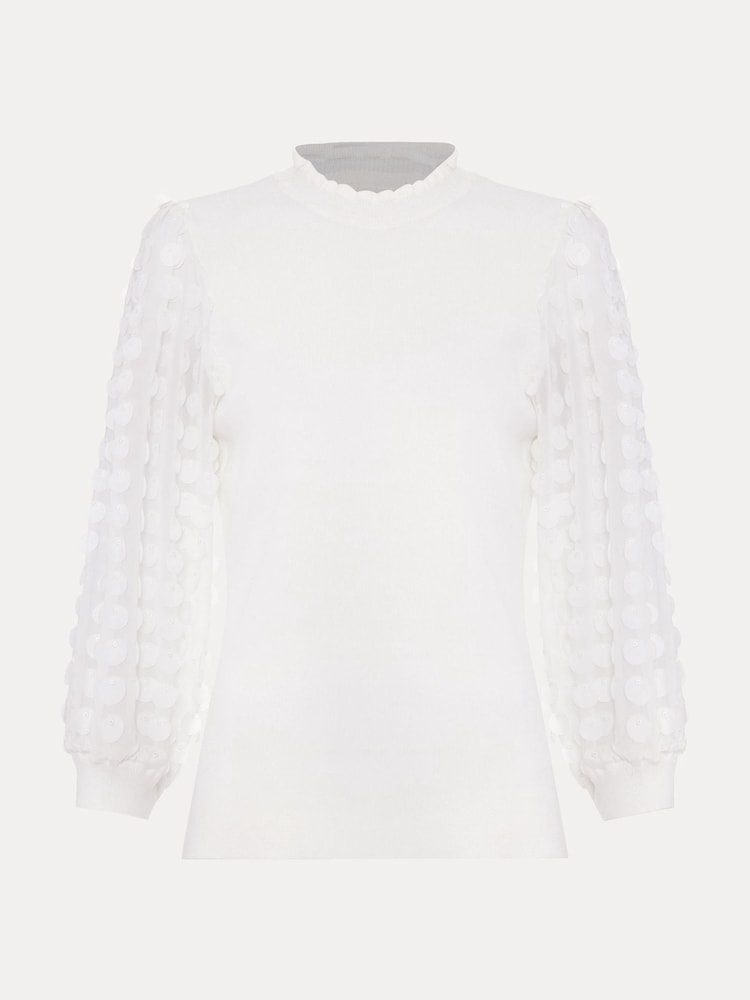 Phase Eight White Shelly Detail Jumper - Image 6 of 6 Phase Eight White Shelly Detail Jumper - Image 6 of 6