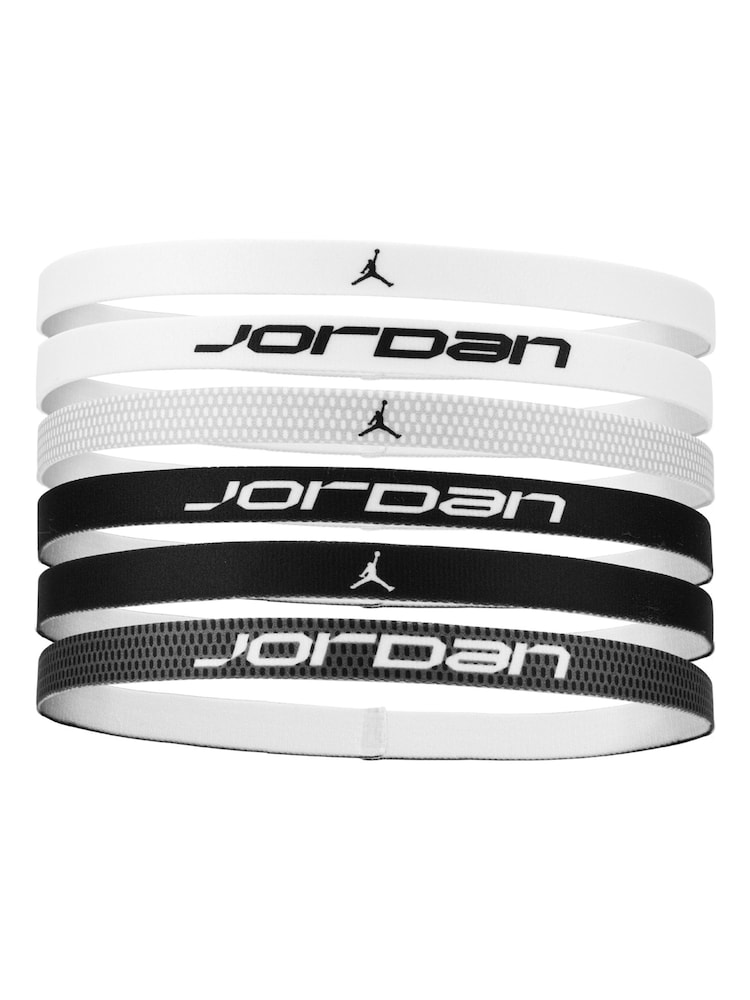 Nike Black Elastic Sport Headbands 6 pack Printed - Image 1 of 1 Nike Black Elastic Sport Headbands 6 pack Printed - Image 1 of 1