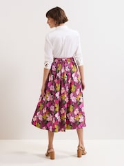 Phase Eight Pink Arina Floral Print Skirt - Image 2 of 7