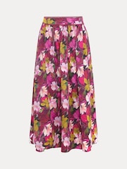 Phase Eight Pink Arina Floral Print Skirt - Image 7 of 7