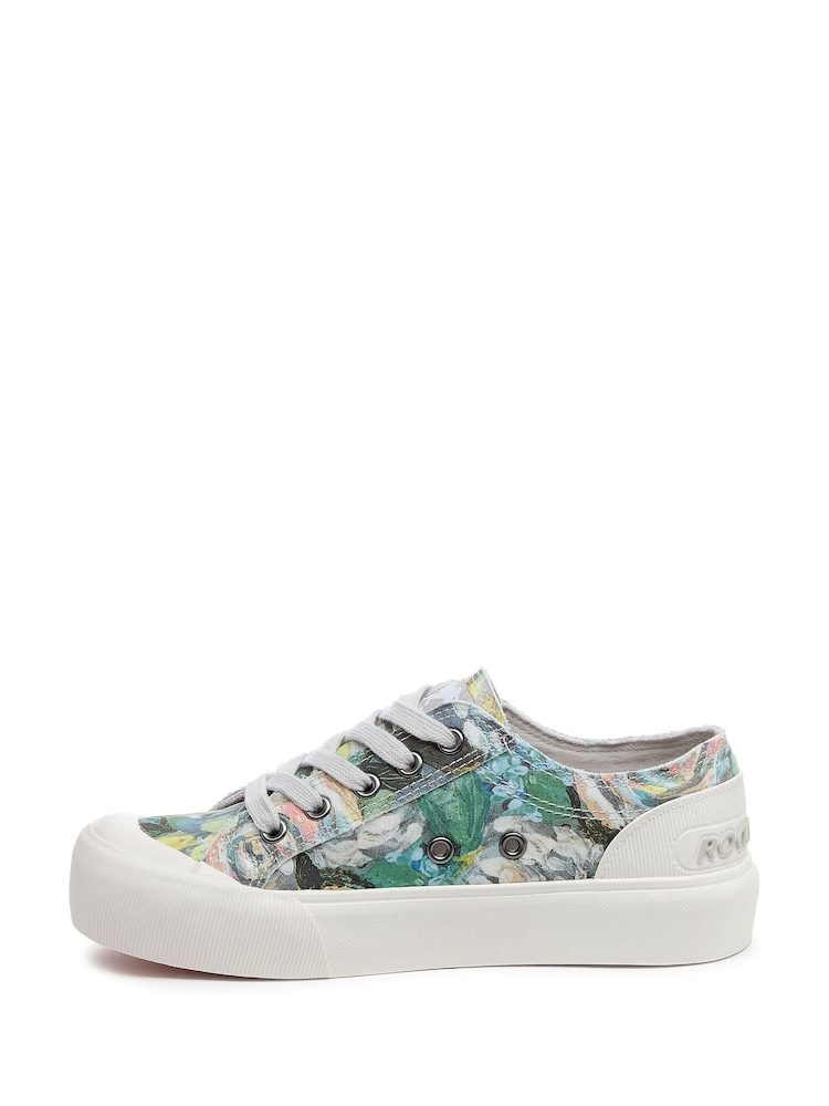 Rocket Dog Grey Jazzin Plus Ashford Cotton Trainers - Bild 2 von 6