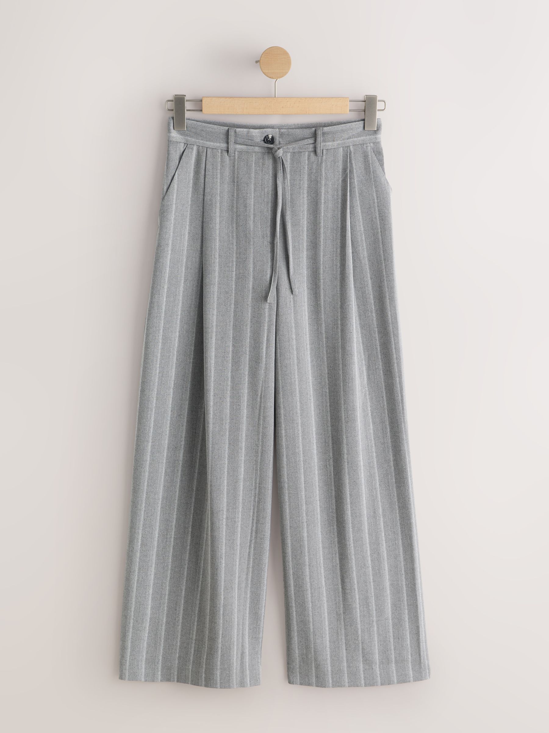 Buy Grey Stripe Wide Leg Trousers from Next USA