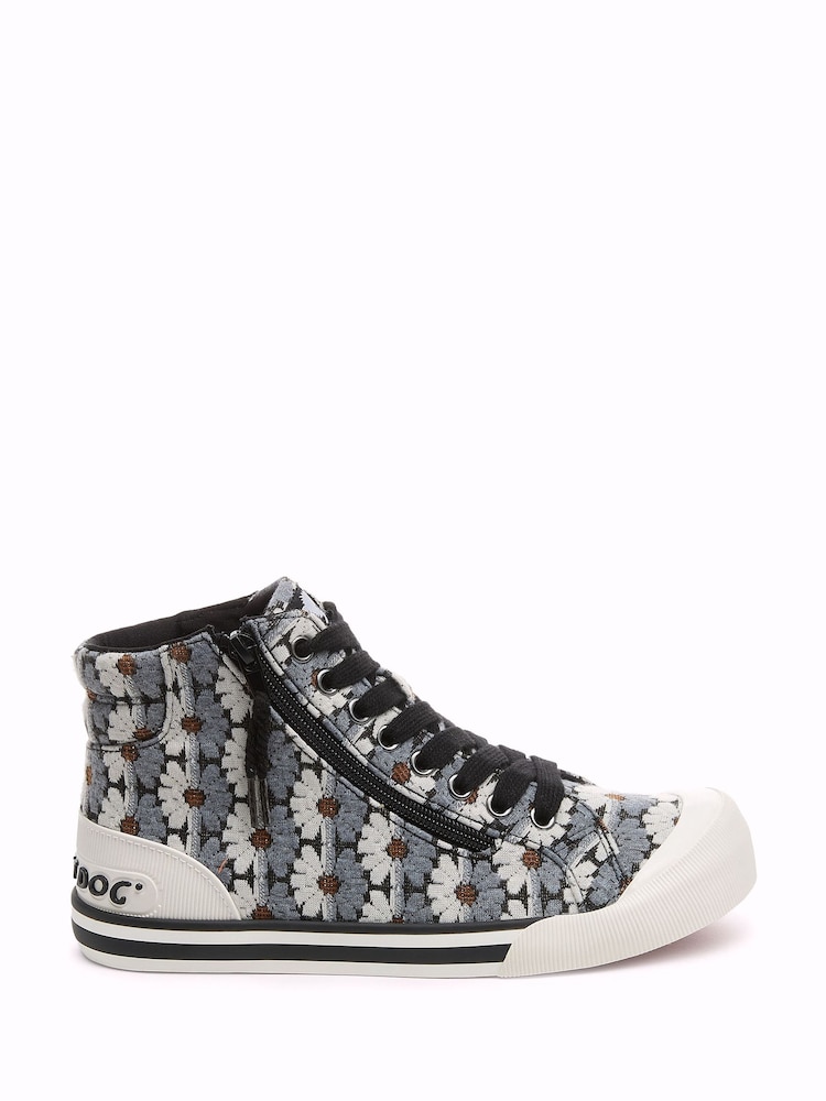 Rocket Dog Jazzin Hi Ryde Cotton Black Trainers - Bild 2 von 6