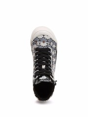 Rocket Dog Jazzin Hi Ryde Cotton Black Trainers - Bild 6 von 6