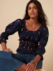 Nobodys Child Blue Cher Top - Image 3 of 4