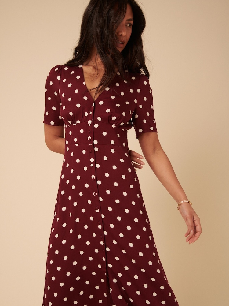 Nobody's Child Brown Alexa Midi Dress - Image 5 of 5 Nobody's Child Brown Alexa Midi Dress - Image 5 of 5