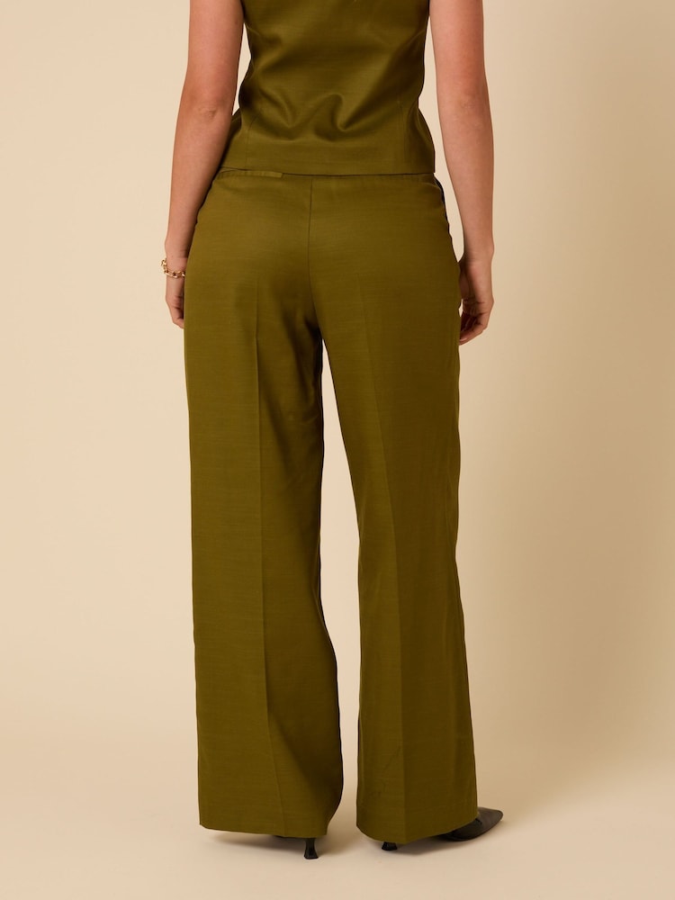 Nobodys Child Green Jax Wide Leg Trousers - Image 2 of 6