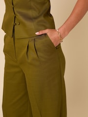 Nobodys Child Green Jax Wide Leg Trousers - Image 5 of 6