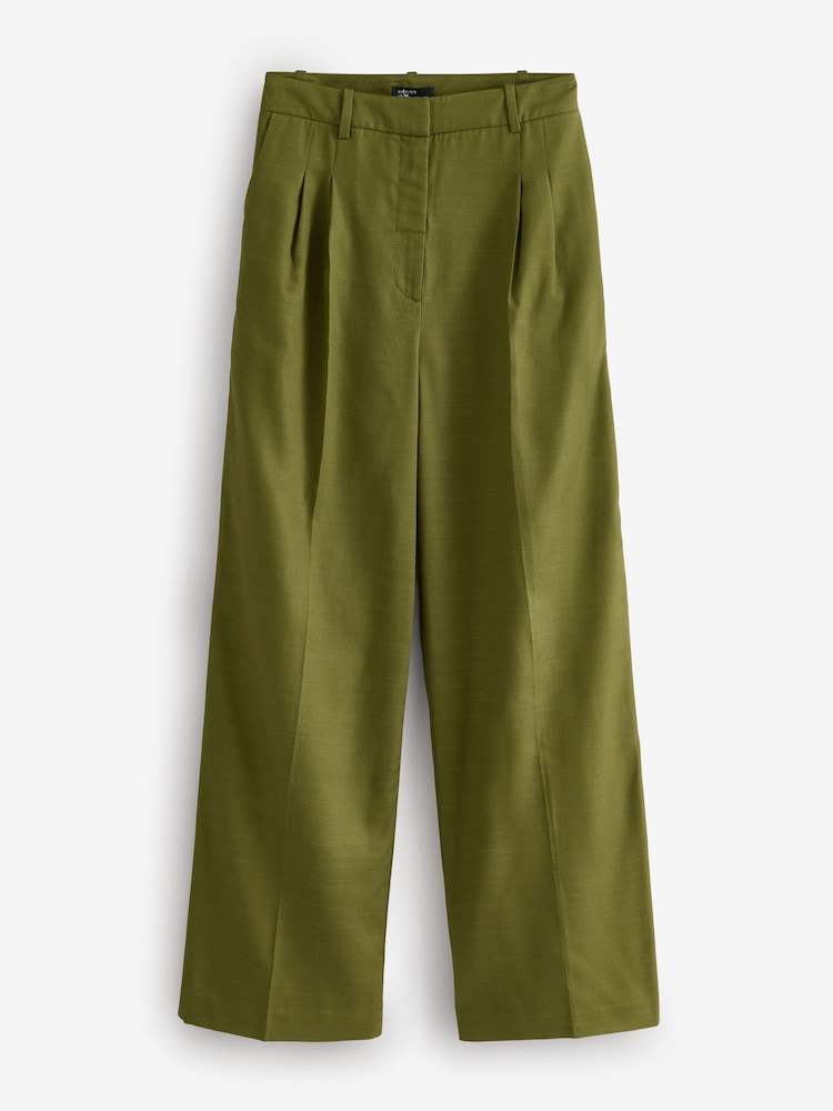 Nobodys Child Green Jax Wide Leg Trousers - Image 6 of 6