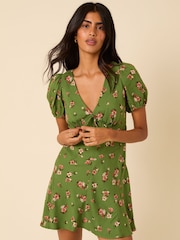 Nobody's Child Green Ella Mini Dress - Image 1 of 6