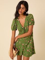 Nobody's Child Green Ella Mini Dress - Image 5 of 6