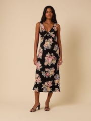 Nobody's Child Black Abbey Midi Dress - Image 1 of 5