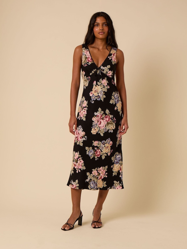 Nobody's Child Black Abbey Midi Dress - Image 1 of 5