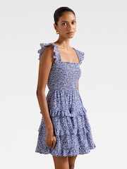 Forever New Blue Odette Petite Mini Dress - Image 4 of 5