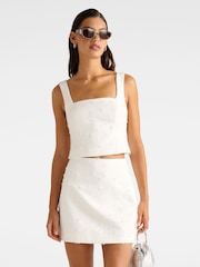 Forever New White Margot Embellished Top - Image 1 of 5