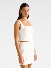 Forever New White Margot Embellished Top - Image 4 of 5