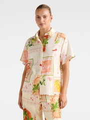 Camisa Ola Oversized Forever New Contém Linho - Imagem 1 de 5