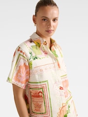 Camisa Ola Oversized Forever New Contém Linho - Imagem 3 de 5