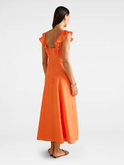 Vestido midi Lenny Godet da Forever New com linho - Imagem 2 de 4