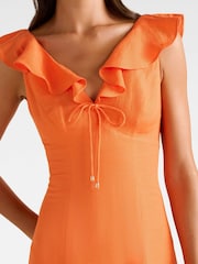 Vestido midi Lenny Godet da Forever New com linho - Imagem 4 de 4