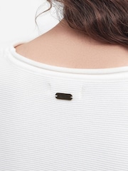 Barbour® Cloud Cream 100% Cotton Marine Jumper - Image 7 of 9