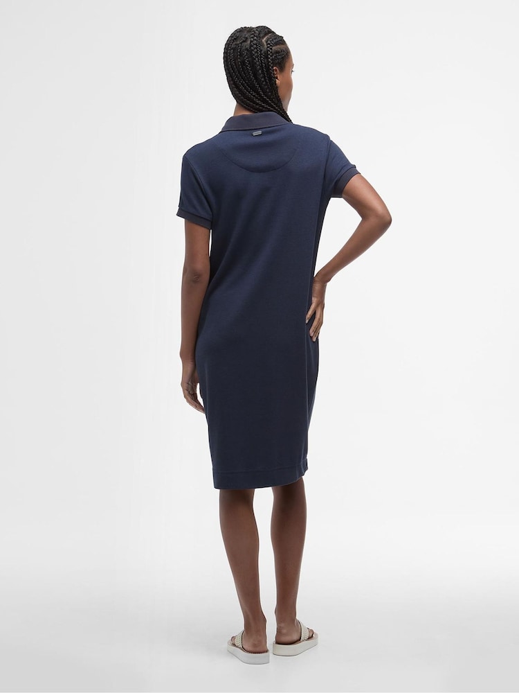 Barbour® Navy Polo Dress - Image 2 of 7
