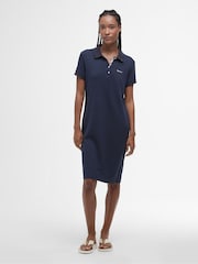 Barbour® Navy Polo Dress - Image 3 of 7