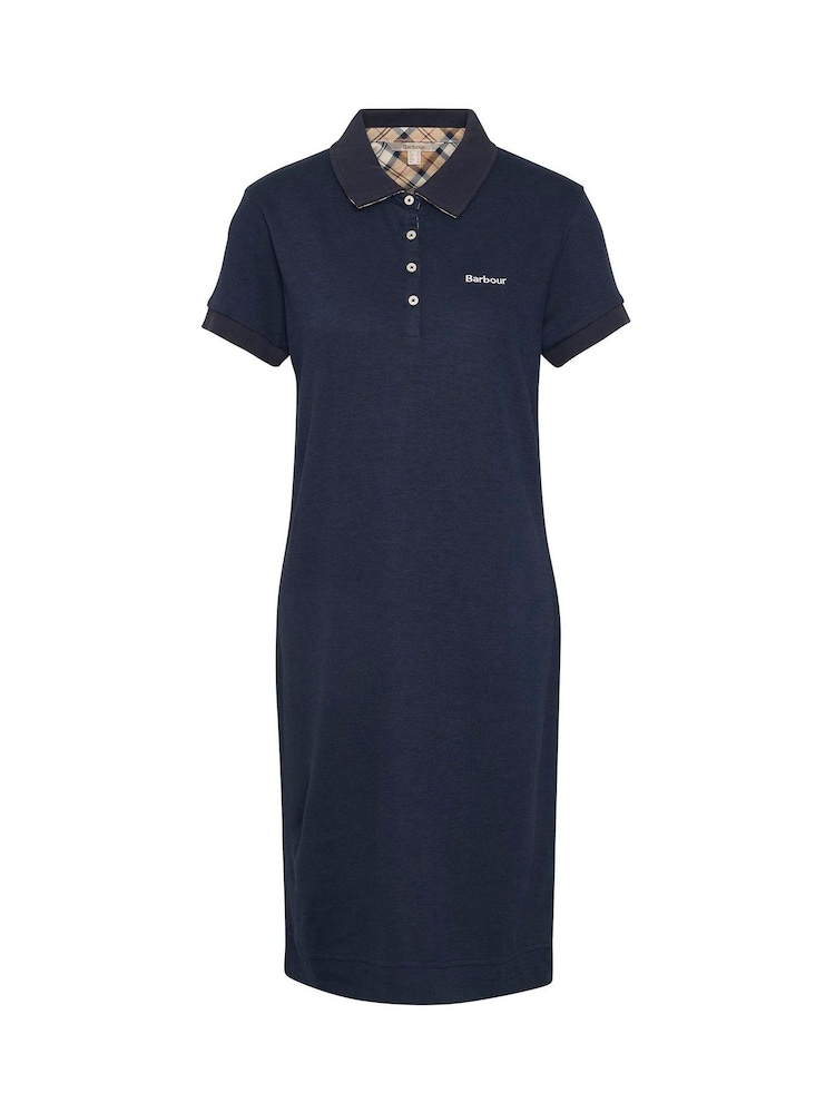Barbour® Navy Polo Dress - Image 7 of 7