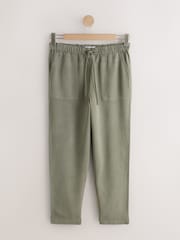 Khaki Green Tapered Leg TENCEL™ Trousers - Image 6 of 8