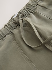 Khaki Green Tapered Leg TENCEL™ Trousers - Image 7 of 8