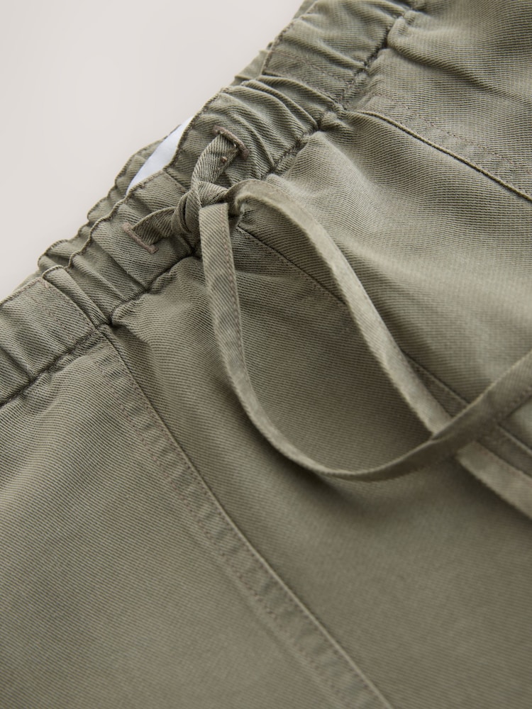 Khaki Green Tapered Leg TENCEL™ Trousers - Image 7 of 7 Khaki Green Tapered Leg TENCEL™ Trousers - Image 7 of 7