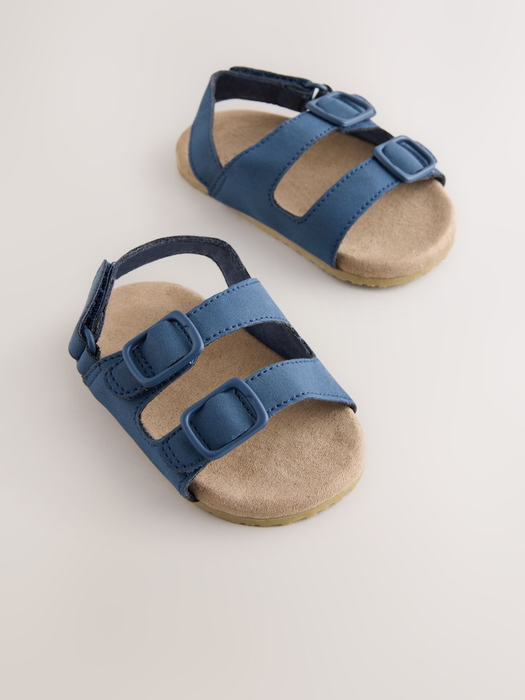Navy Touch Fastening Baby Sandals (0-2mths) - Image 1 of 5